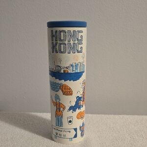 Starbucks Hong Kong Blue and Cream Tumbler